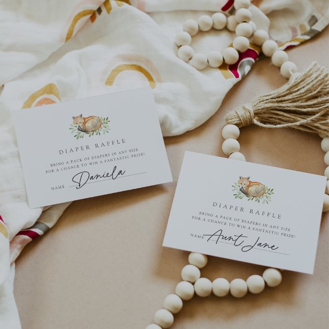 Cartões de Bilhete de Fralda Raposa da Madeira (Criador carregado)