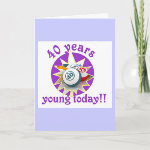 Cartões de bingo - aniversário de 40 anos