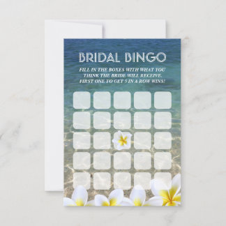 Cartões de Bingo Bridal de Casamento de Praia da F