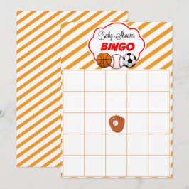Cartões de bingo de bebê para o Vazio desportivo