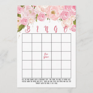 Cartões de Bingo de Chá de panela Floral