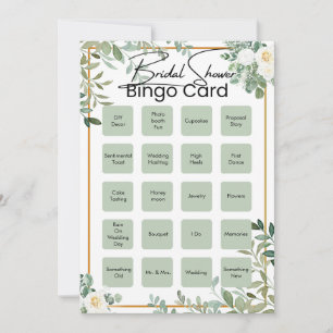 Cartões de Bingo de Chuvinha de Bebê Minimalista P