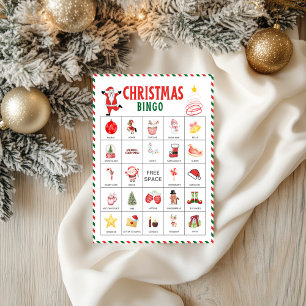 Cartões de Bingo de Natal Jogo de Natal para Cri