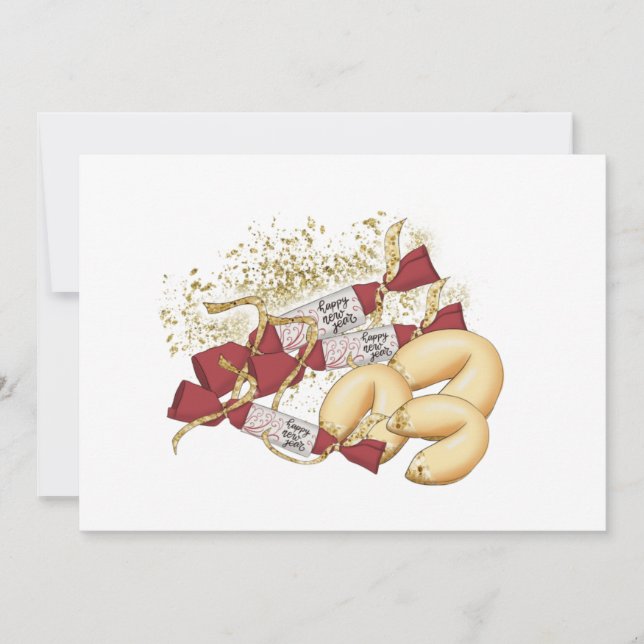 Cartões de Biscoito Fortune de Ano Novo Chinês (Frente)