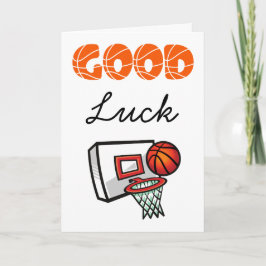 cartões de boa sorte para basquetebol