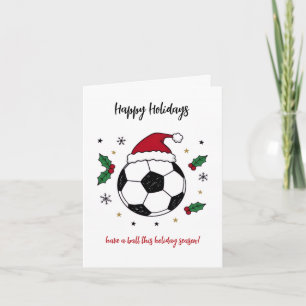 Cartões de Boas Festas Bola de Futebol Natal Chapé