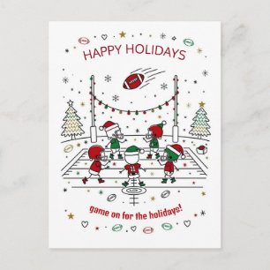 Cartões de Boas Festas de Futebol de Natal com Cha