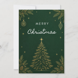 Cartões de Boas Festas de Natal Verde