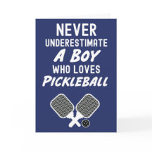 Cartões de Boas Festas de Pickleball para Meninos 