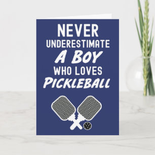 Cartões de Boas Festas de Pickleball para Meninos 