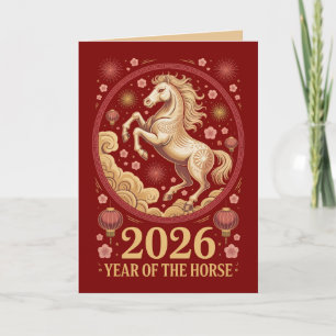 Cartões de Boas Festas do Ano do Cavalo de 2026