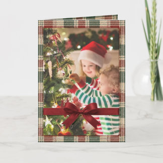 Cartões de Boas-Festas Dobrados com Foto Embrulhad