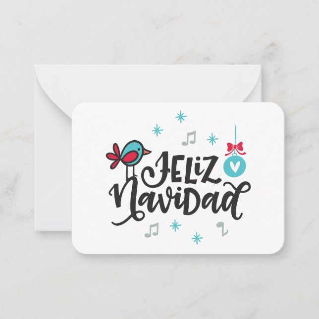 Cartões de Boas Festas Feliz Navidad (Frente)