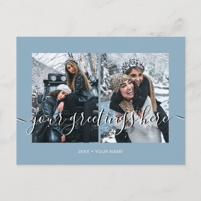 Cartões de Boas Festas Universais Personalizados e (Frente)