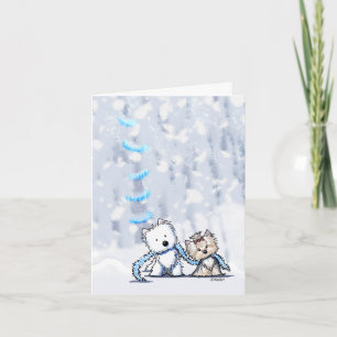 Cartões de Boas Festas Winter Terriers KiniArt