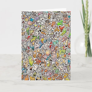 Cartões de Boas Vindas com Rostos de Desenhos Anim