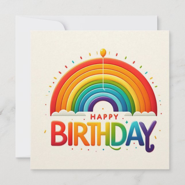 Cartões de Boas Vindas de Aniversário  (Frente)
