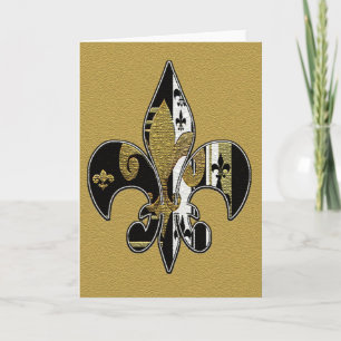 Cartões de Boas-vindas Fleur de lis Bling