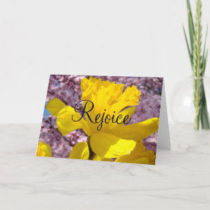 Cartões de Boas Vindas Rejoice Flores de Páscoa Na
