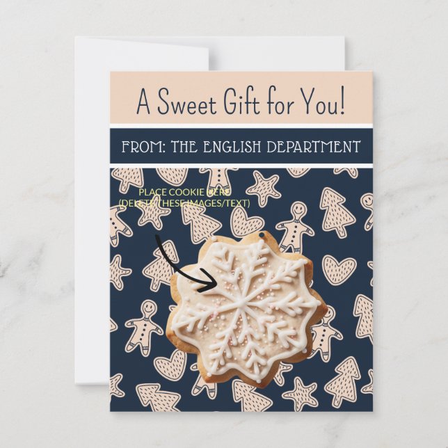 Cartões de bolachas de Natal, Cartões de doação pe (Frente)