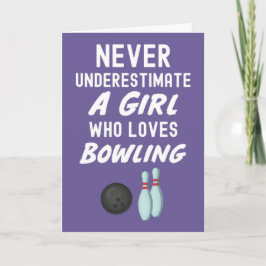 Cartões de Bowling Roxo Fofo para Crianças Bebês M
