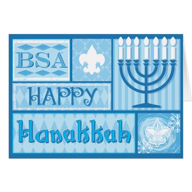 Cartões de BSA/Happy Hanakkah (Frente Horizontal)