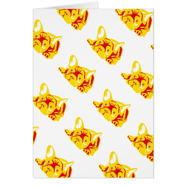 Cartões de Buldogue Franceses (Frente)