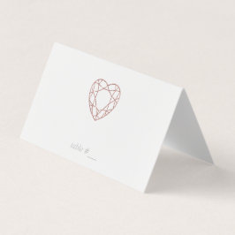 Cartões de cabra de ouro Elegante - dobrados