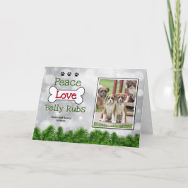 Cartões de Cachorro Feliz de Natal - Paz, Besteira