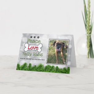 Cartões de Cachorro Feliz de Natal - Paz, Besteira