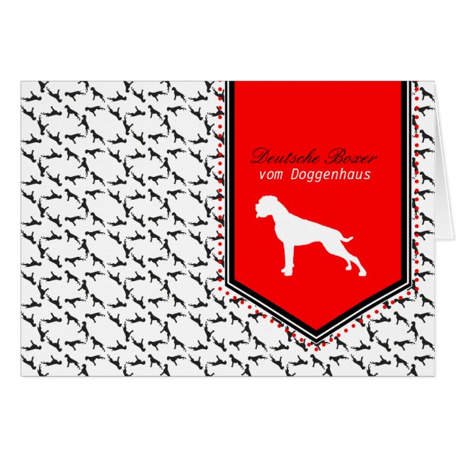 Cartões De Cachorro Para Boxas Alemãs (Frente Horizontal)