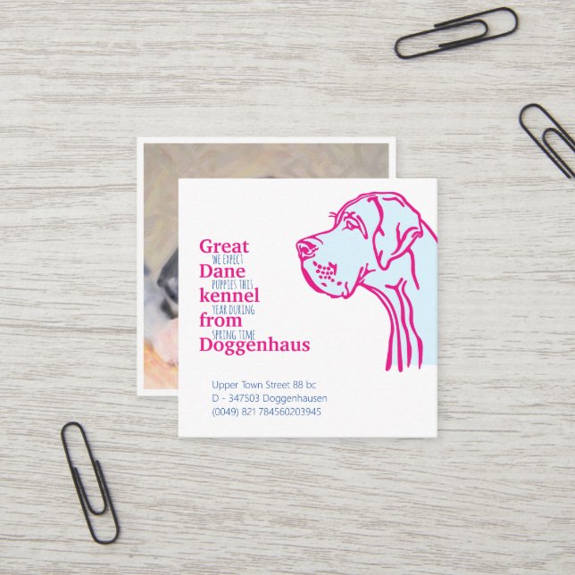 Cartões de cachorros Dogue Alemão à venda (Frente/Verso In Situ)