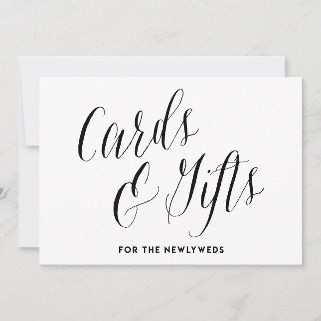 Cartões de Caligrafia e Sinal de Casamento de Pres (Frente)