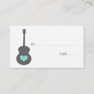 Cartões de Cardioca de Guitarra de cinza/Aqua