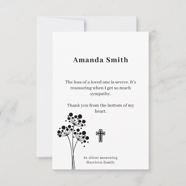 Cartões de Caridade de Comemoração com Flores (Frente)