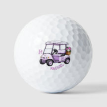 Cartões de Carrinho de Golfe Personalizados Roxo M