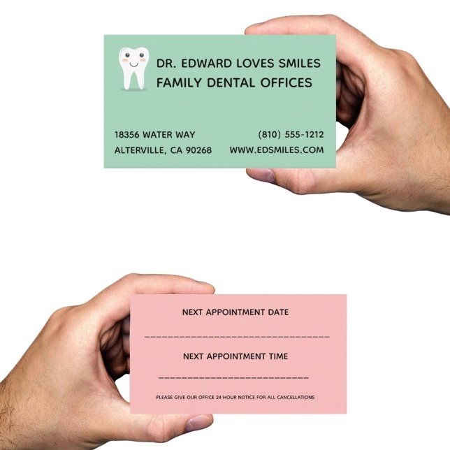 Cartões de Cartão de visita de Dentista Turquesa (Criador carregado)