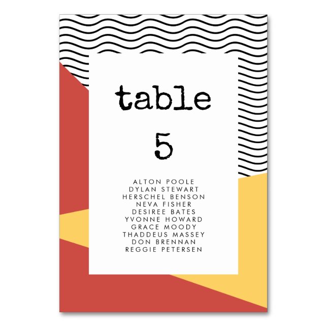 Cartões de cartazes com estilo Pop art Memphis 80s (Frente)