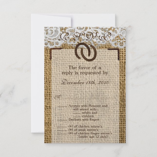 Cartões de Cartões 3.5x5 R.S.V.P. (Frente)