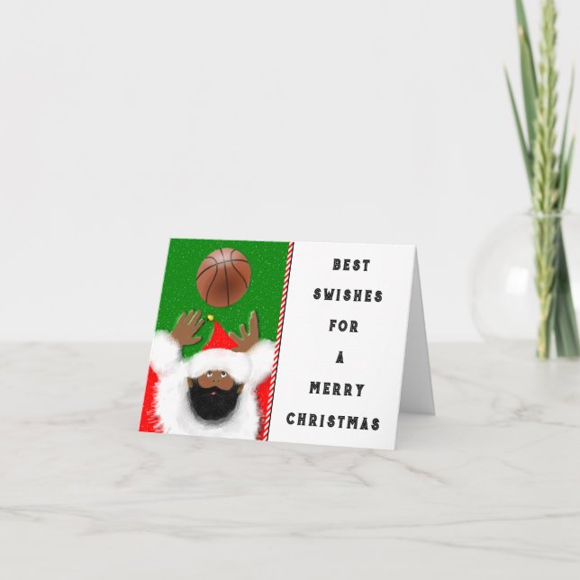 cartões de cartões de natal do basquetebol (Frente)