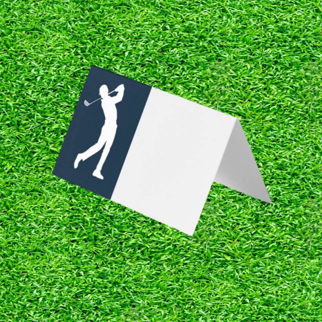 Cartões de Casa de Aniversário Com O Golfe Azul (Tee Off in Style: Celebrate with Blue Golf Elegance!)