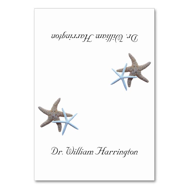 Cartões de Casal de Starfish Brancos (Frente)