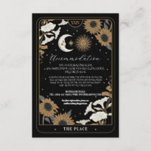 Cartões de Casamento Alinhados com Tarot Sun Moon