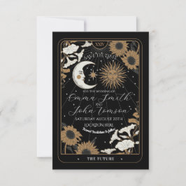 Cartões de Casamento Alinhar Sol Lua Tarot Salvar 