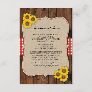Cartões de Casamento Burlap Red Acomodation