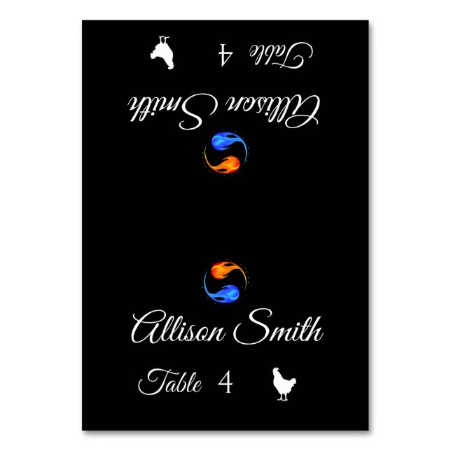 Cartões De Casamento-Chamas De Ícone De Aves De Ca (Frente)