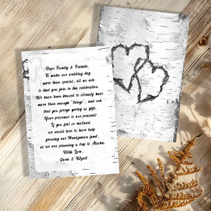 Cartões de Casamento com Texto de Poço de Desejos