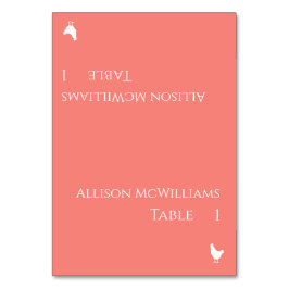 Cartões de Casamento - Coral Rosa-Ícone-Aves-Capoe