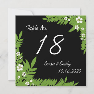 Cartões de casamento customizados com mesa de hibi