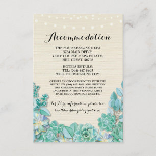 Cartões de casamento da hortelã da acomodação 
